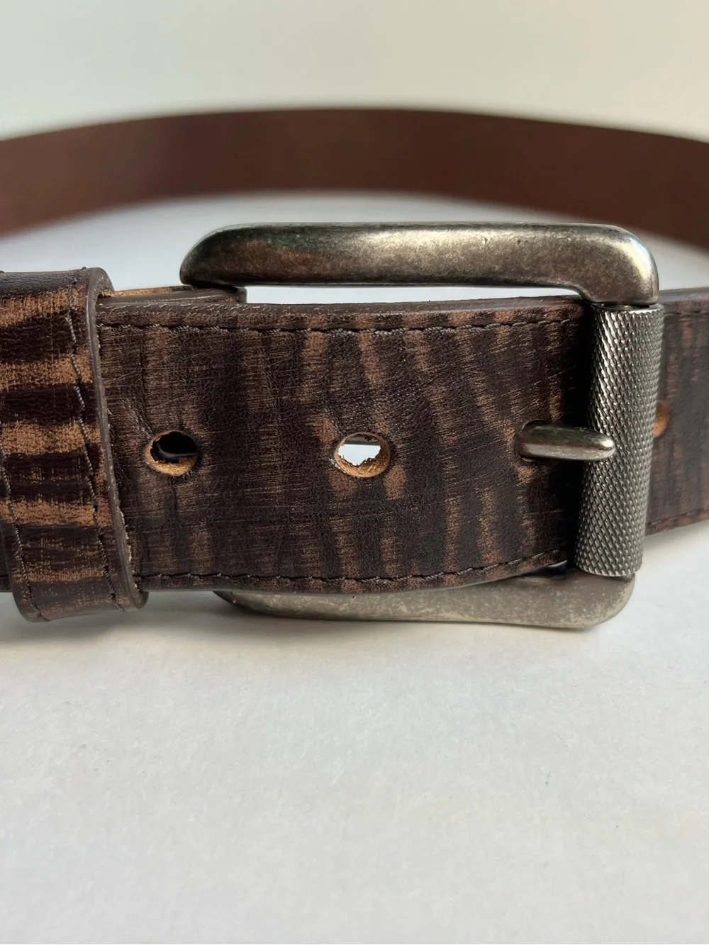 Justin Men's 44 Brown Bomber Western Work Belt C11745 Removable Buckle